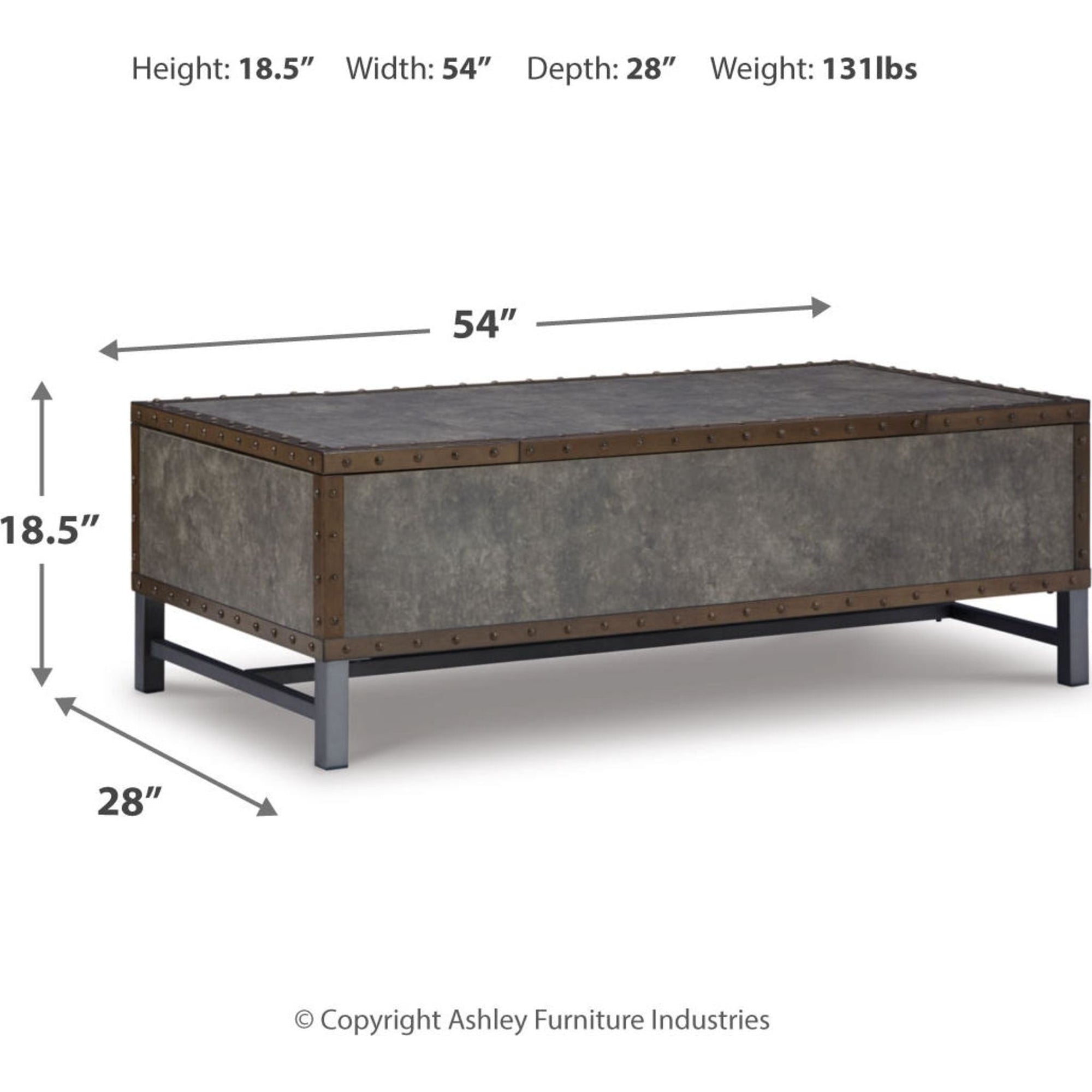 Table basse Derrylin - Marron