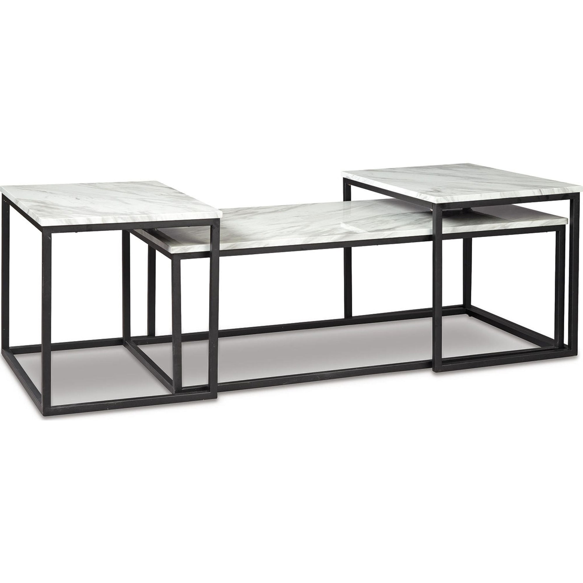 Lot de 3 tables Donnesta - Blanc