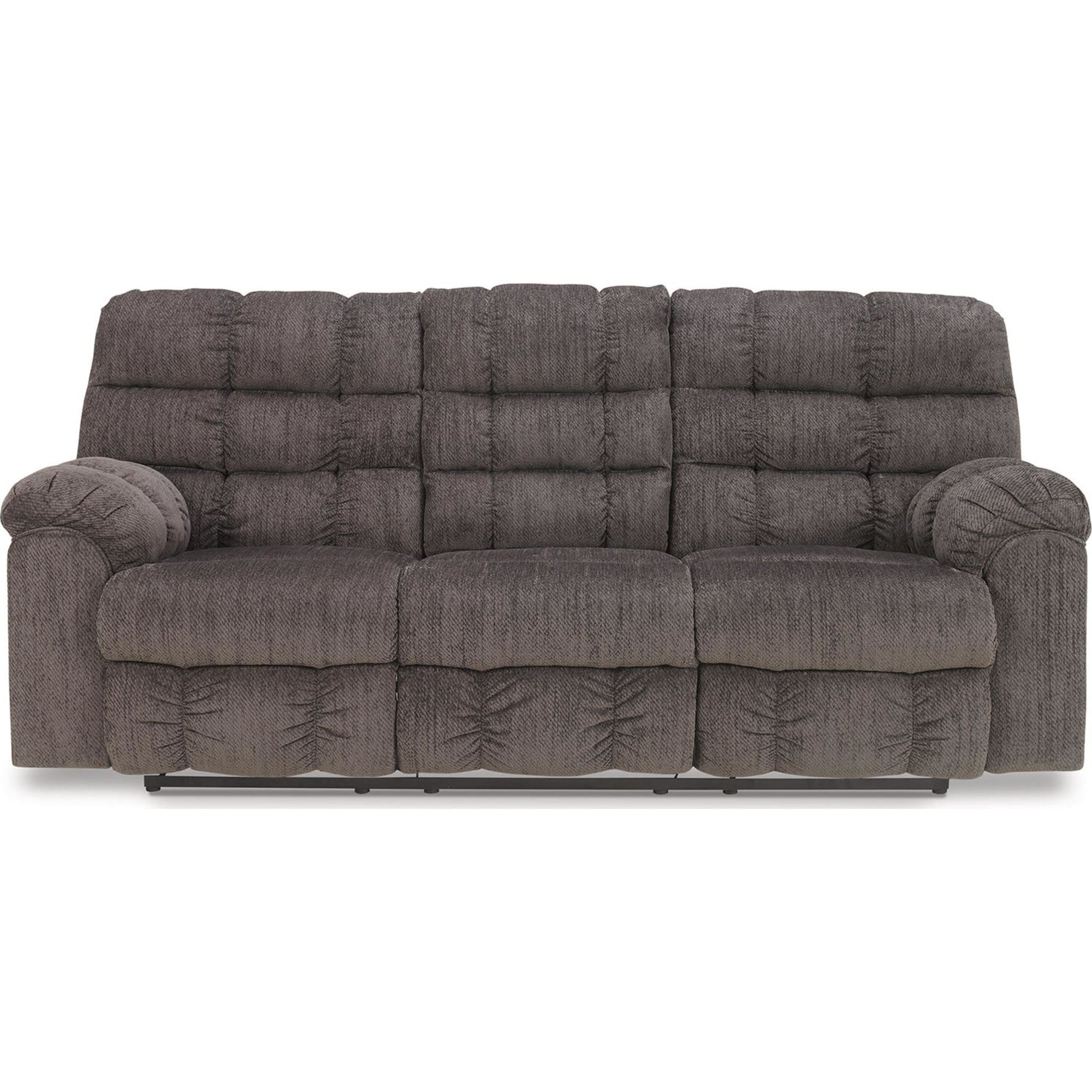 Canapé inclinable double Acieona avec table rabattable - Ardoise