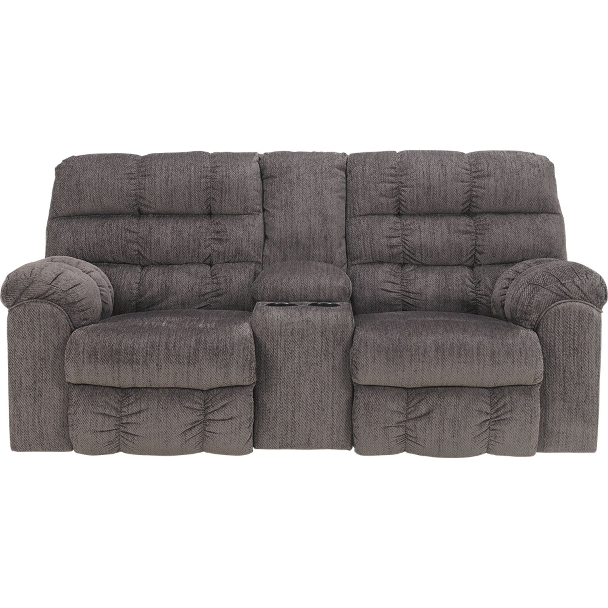 Causeuse inclinable avec console Acieona - Ardoise