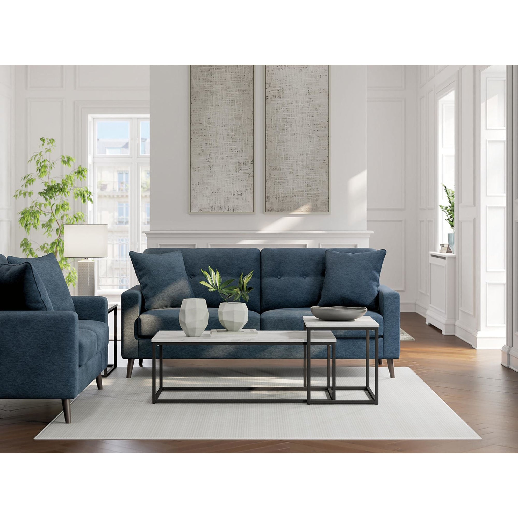 Lot de 3 tables Donnesta - Blanc