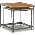 Tables gigognes Drezmoore (lot de 2) - Marron clair/noir