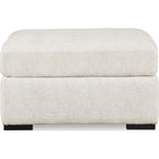 Pouf d'appoint surdimensionné Chessington - Ivoire