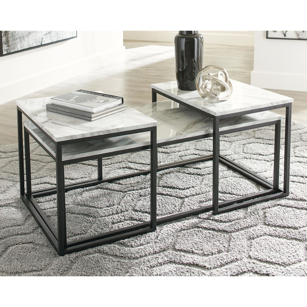 Lot de 3 tables Donnesta - Blanc