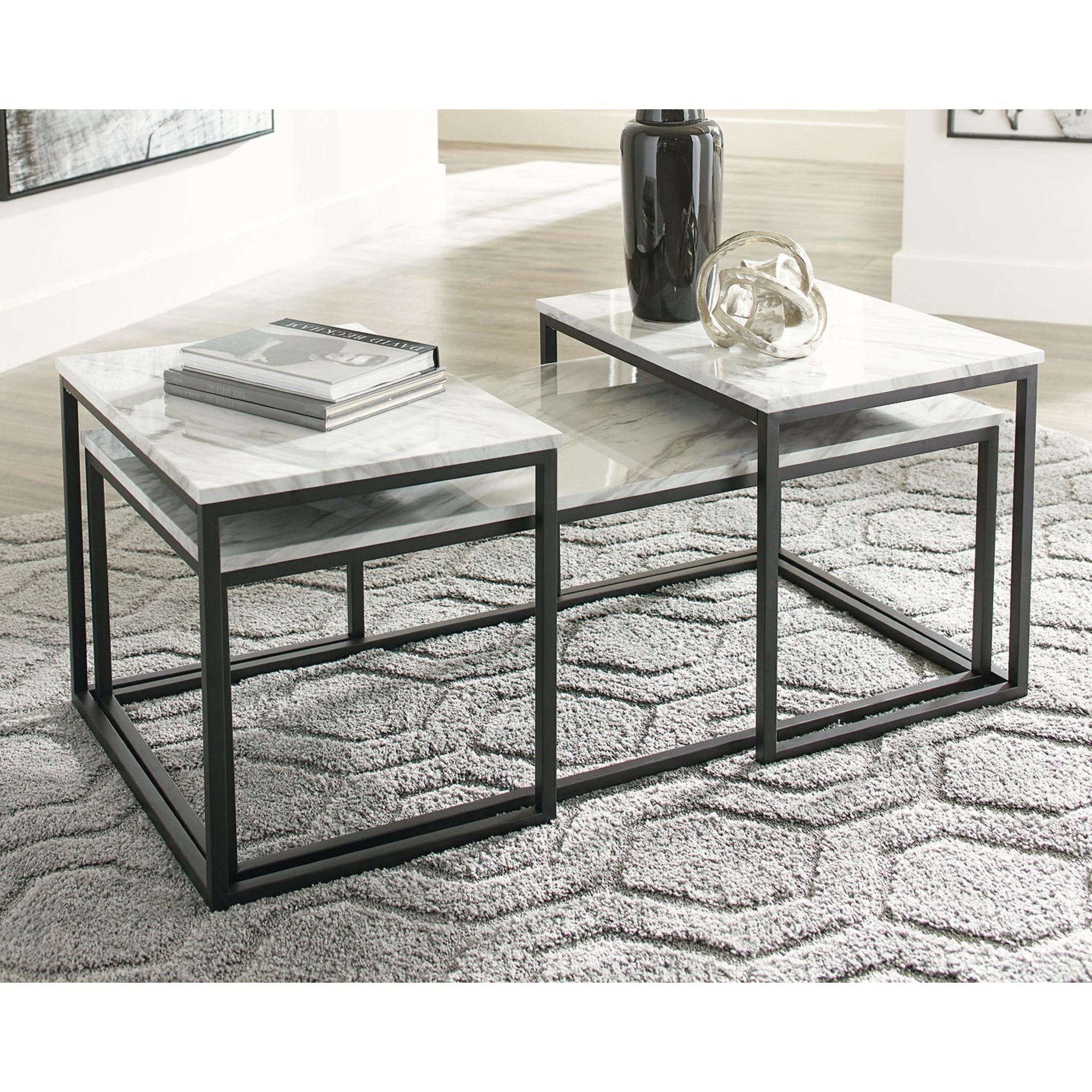 Lot de 3 tables Donnesta - Blanc