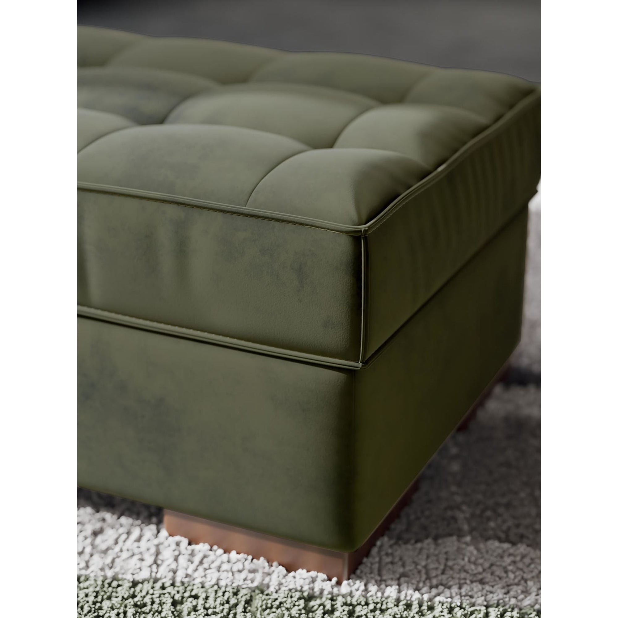 Pouf d'appoint surdimensionné Caspian-Town - Olive