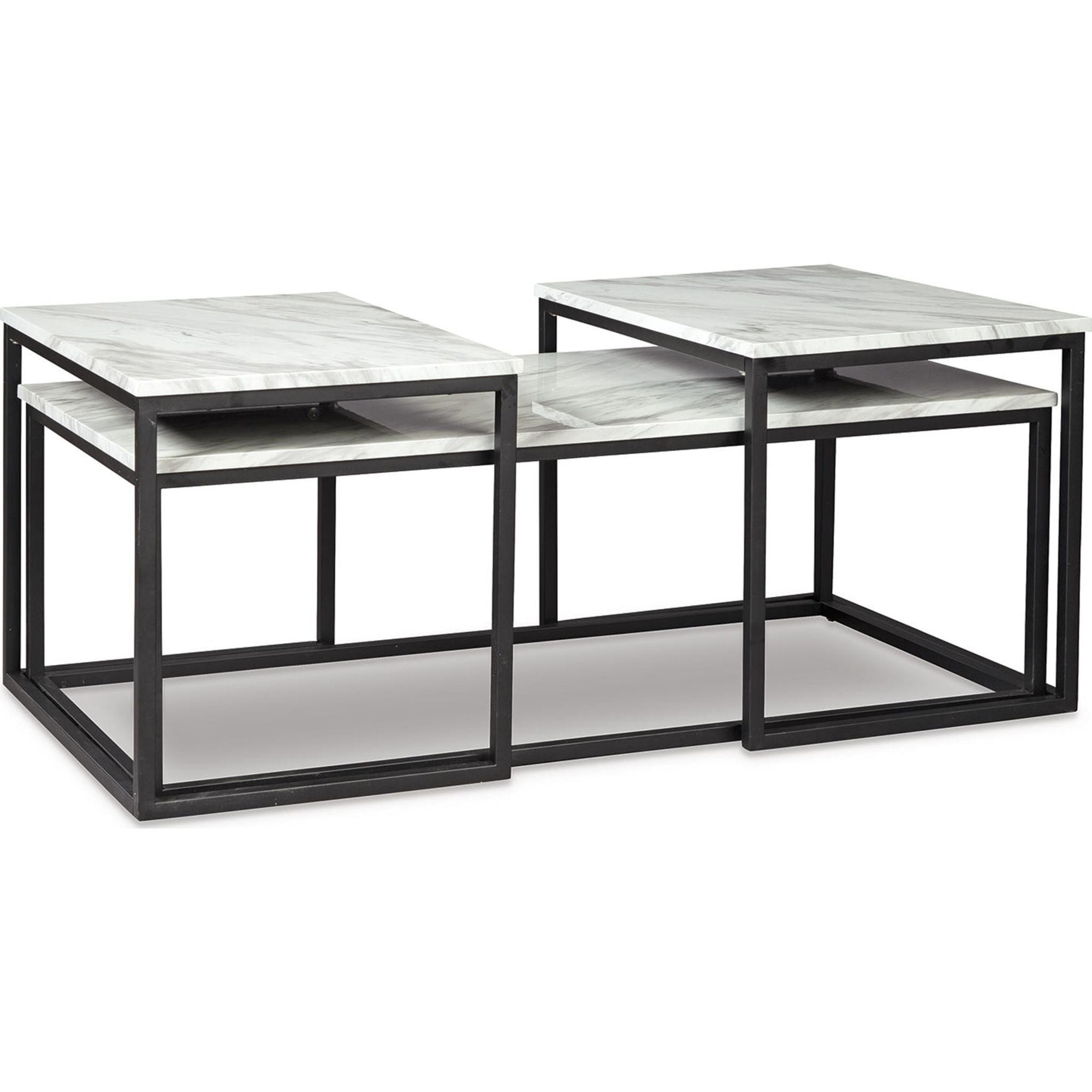 Lot de 3 tables Donnesta - Blanc