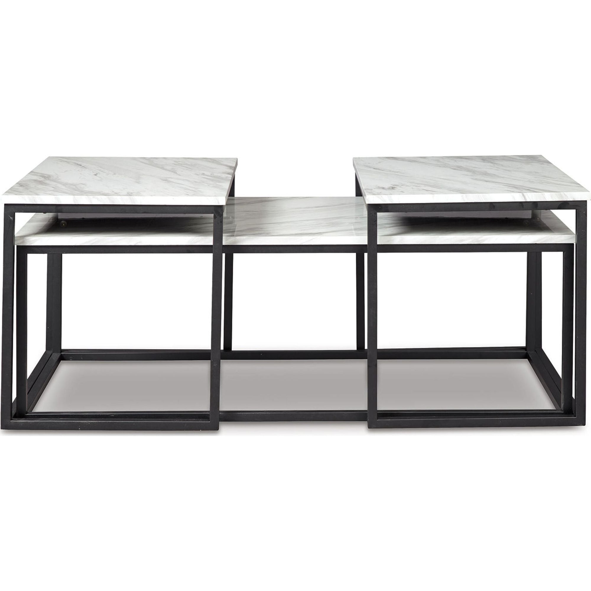 Lot de 3 tables Donnesta - Blanc