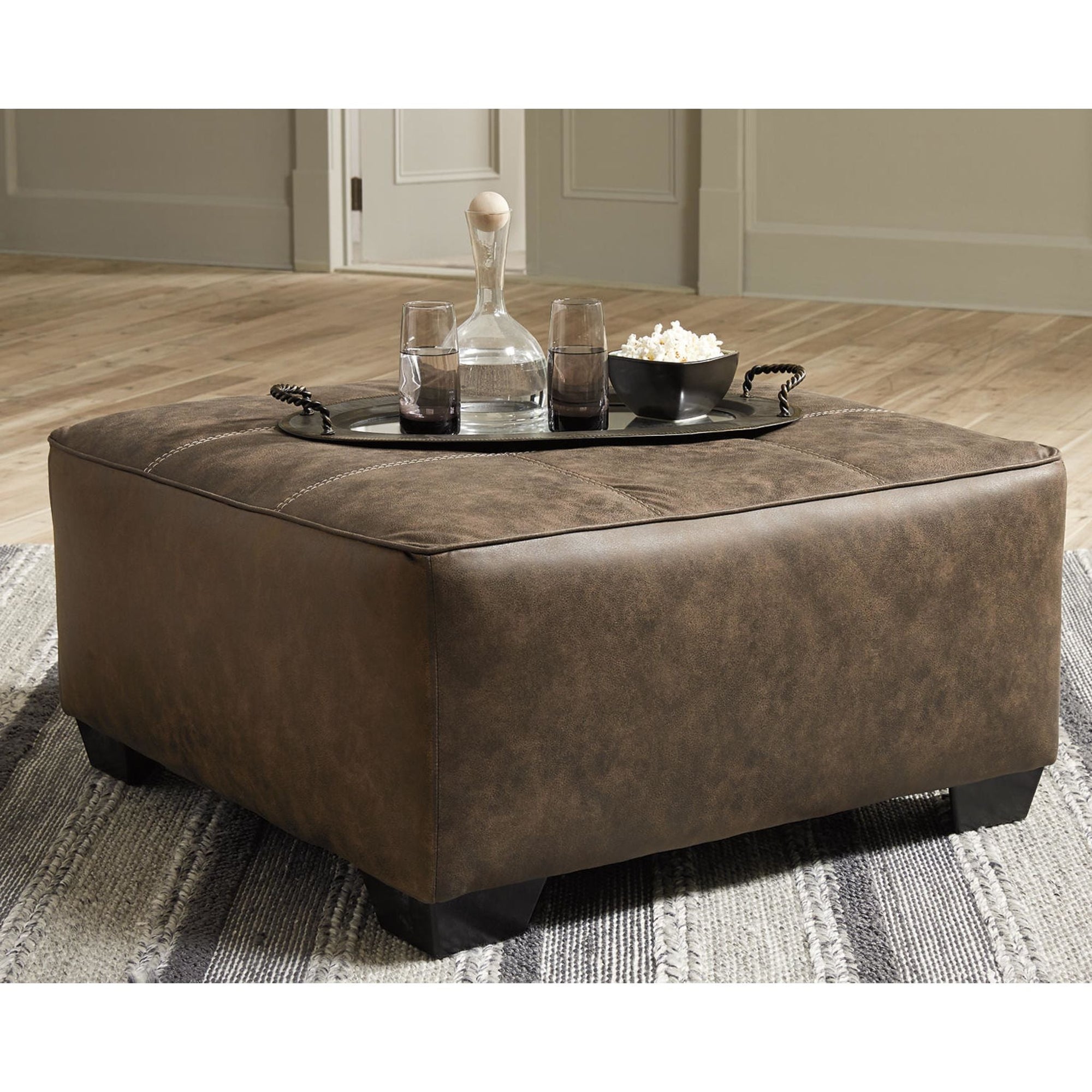 Pouf d'appoint surdimensionné en abalone - Chocolat