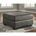 Pouf d'appoint surdimensionné Bladen - Ardoise
