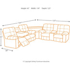 Canapé inclinable double Acieona avec table rabattable - Ardoise