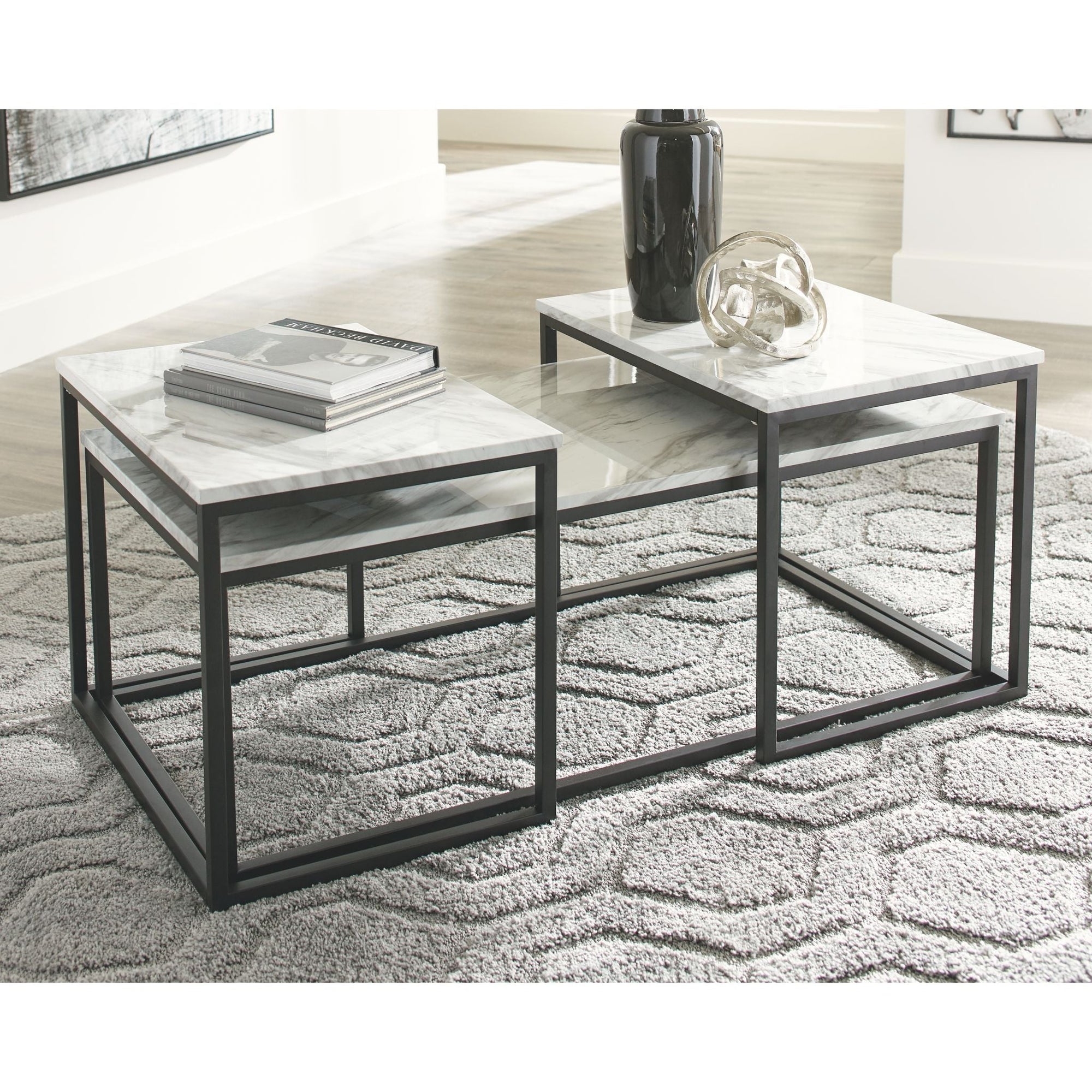 Lot de 3 tables Donnesta - Blanc