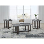 Tables Dynnford (lot de 3) - Gris/Marron