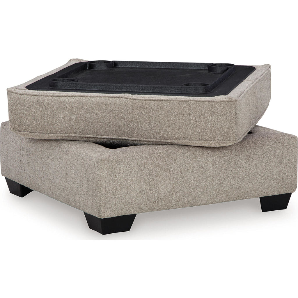 Pouf de rangement Claireah - Terre d'ombre