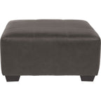 Pouf d'appoint surdimensionné Aberton - Gris
