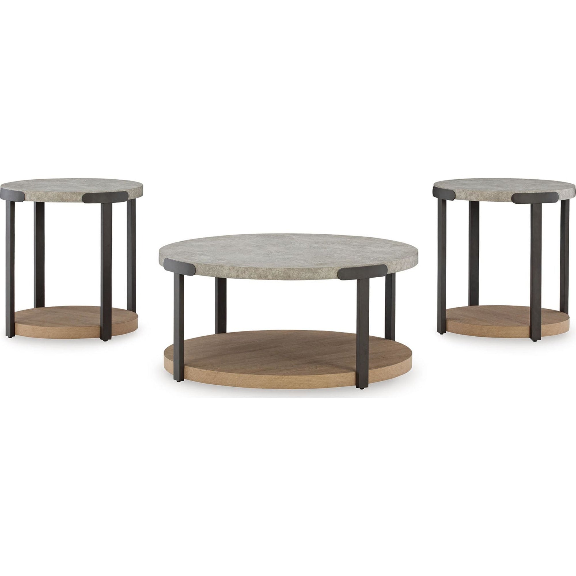 Lot de 3 tables Darthurst - Marron clair