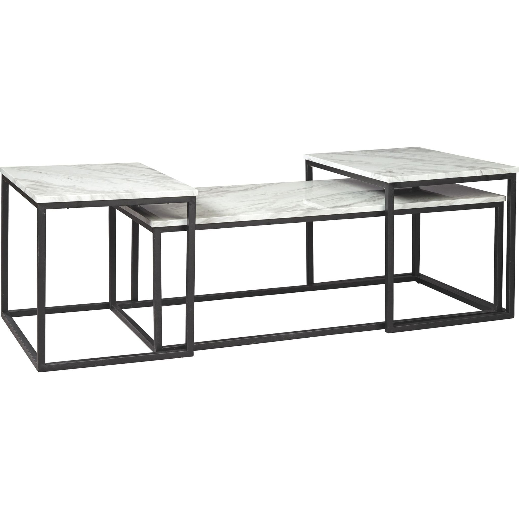 Lot de 3 tables Donnesta - Blanc