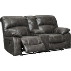 Causeuse inclinable électrique Dunwell avec console - Acier