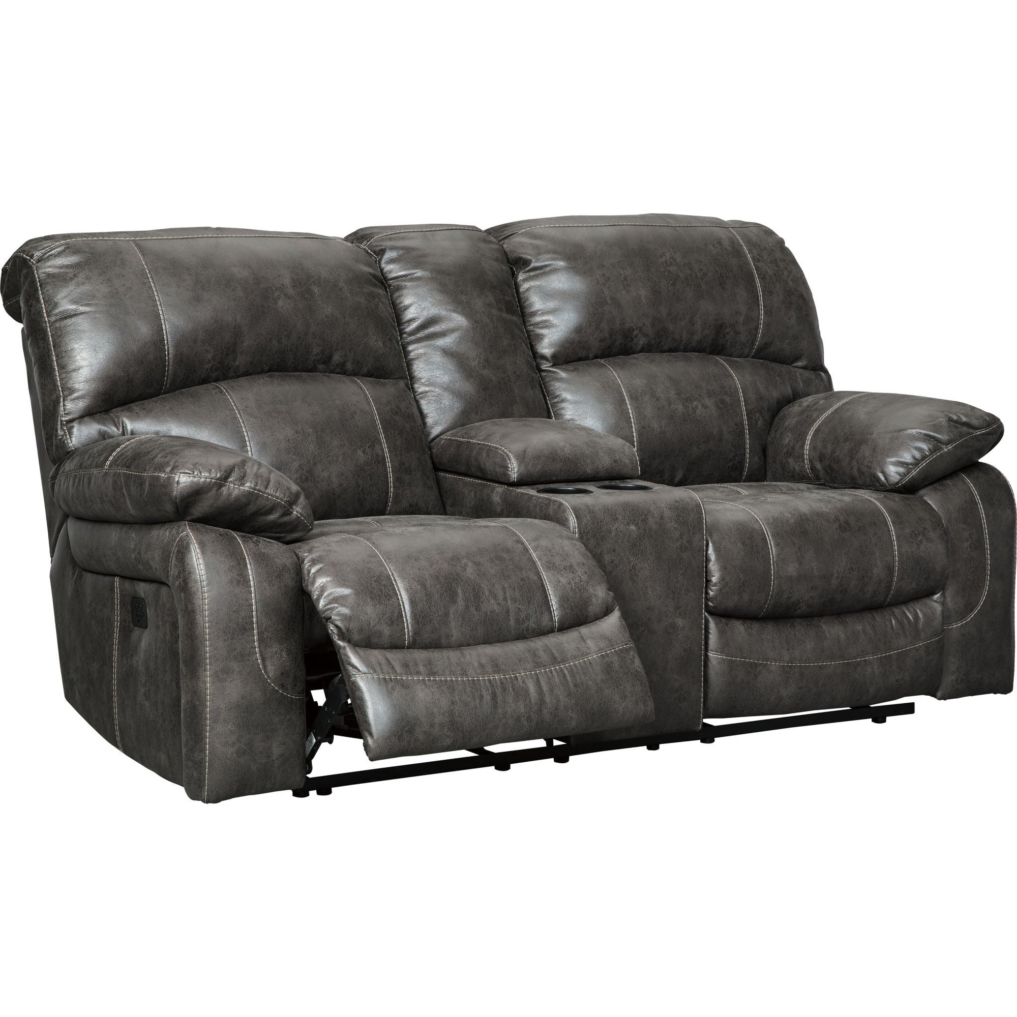 Causeuse inclinable électrique Dunwell avec console - Acier