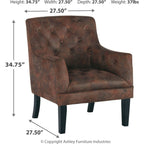 Fauteuil d'appoint Drakelle - Acajou