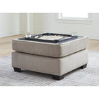 Pouf de rangement Claireah - Terre d'ombre