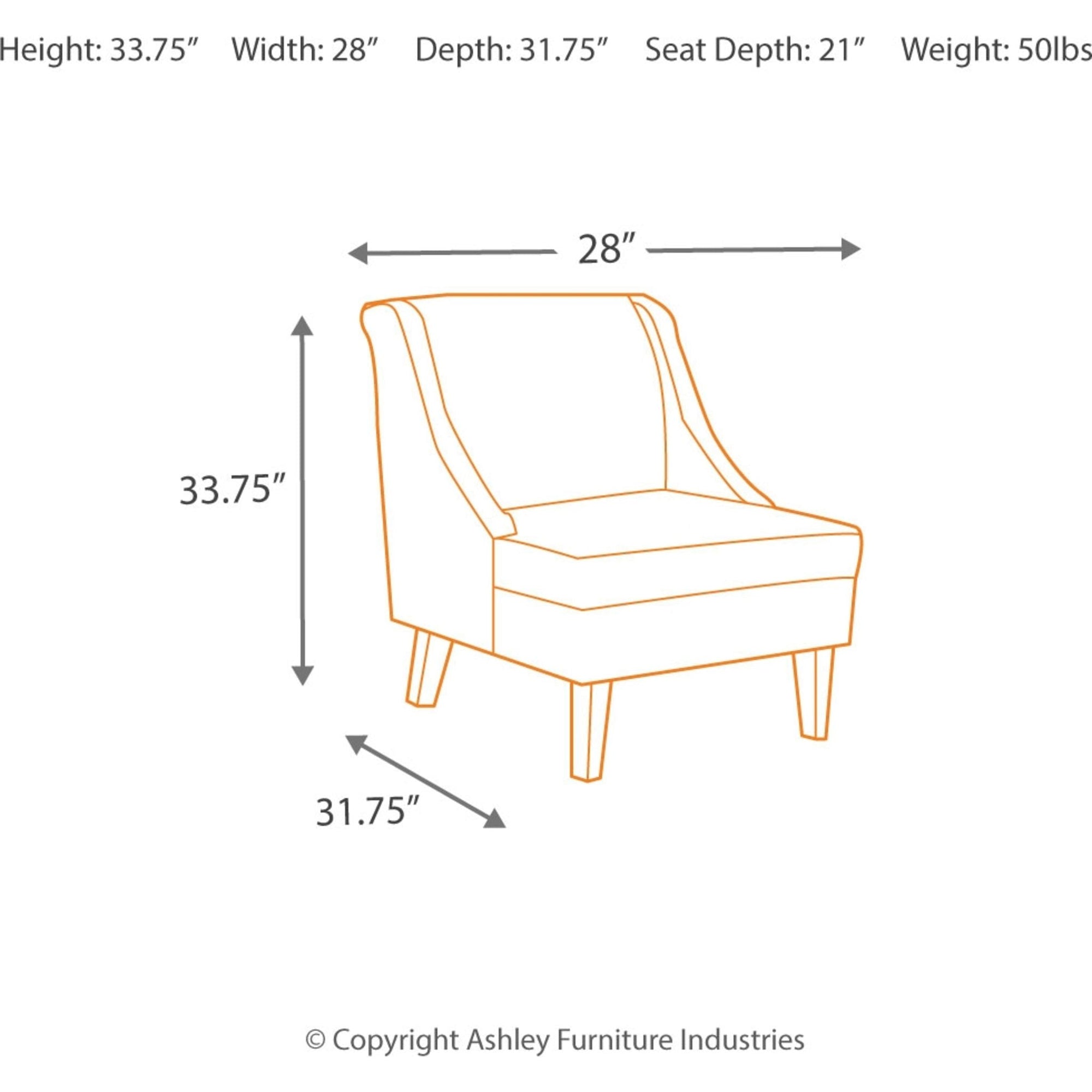 Fauteuil d'appoint Clarinda - Gris