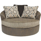 Chaise pivotante Abalone - Chocolat