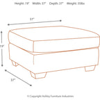 Pouf d'appoint surdimensionné Accrington - Terre