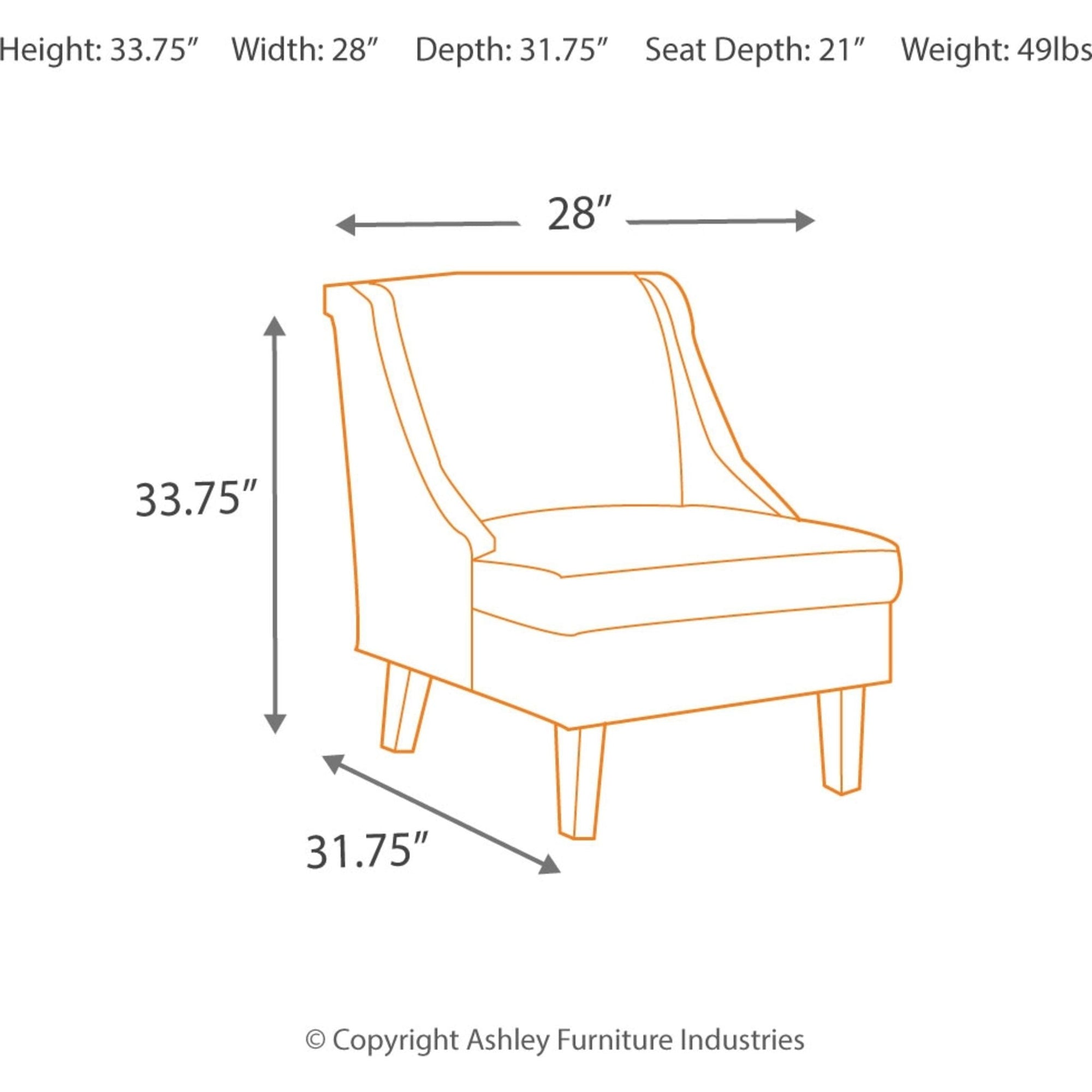 Fauteuil d'appoint Clarinda - Crème