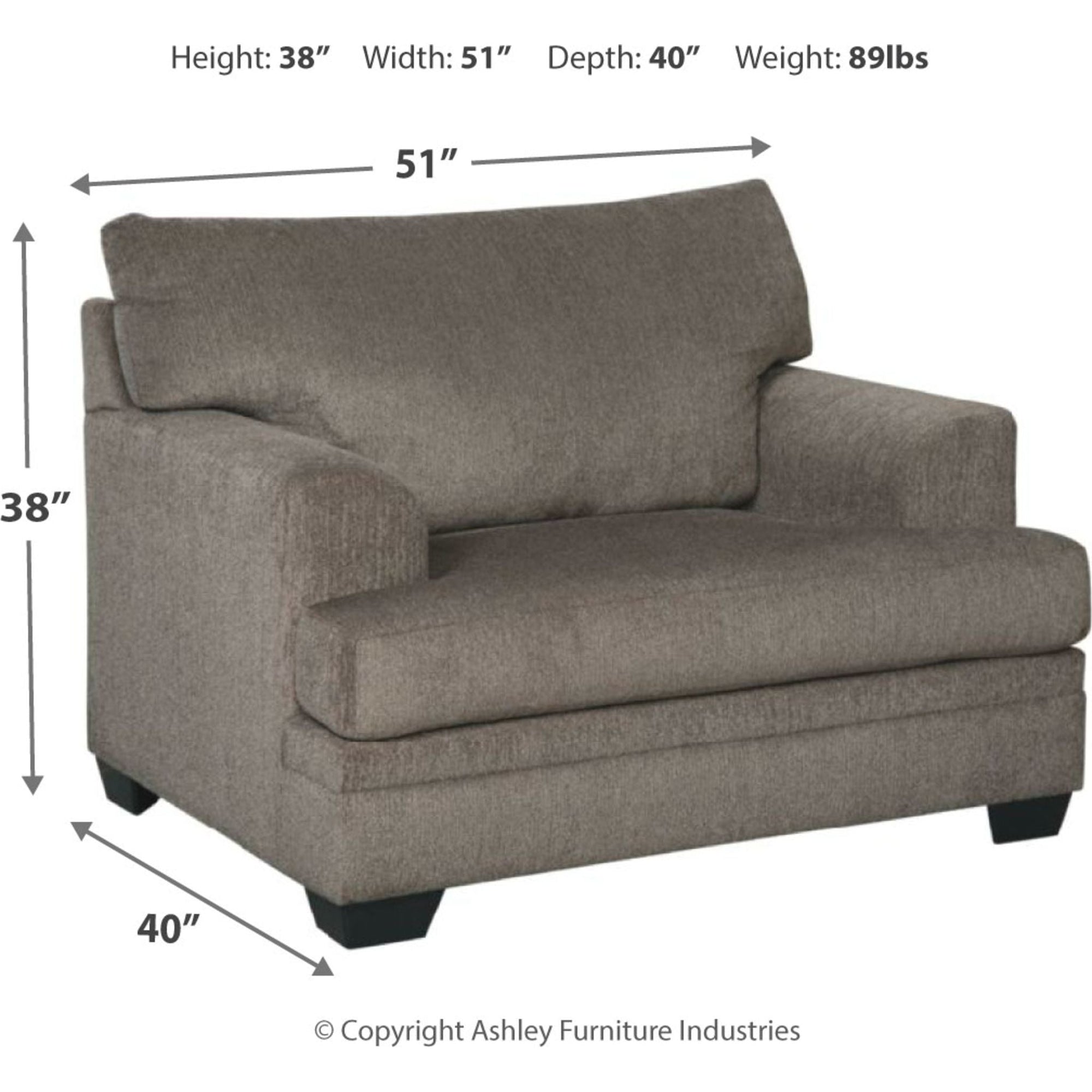Chaise et demie Dorsten - Ardoise
