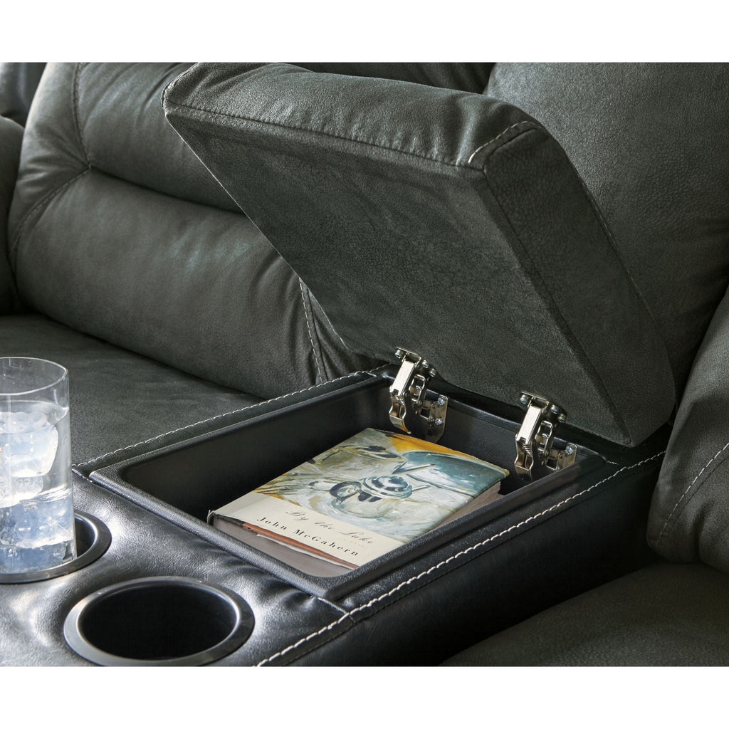 Causeuse inclinable Earhart avec console - Ardoise