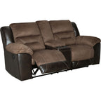 Causeuse inclinable Earhart avec console - Châtaigne