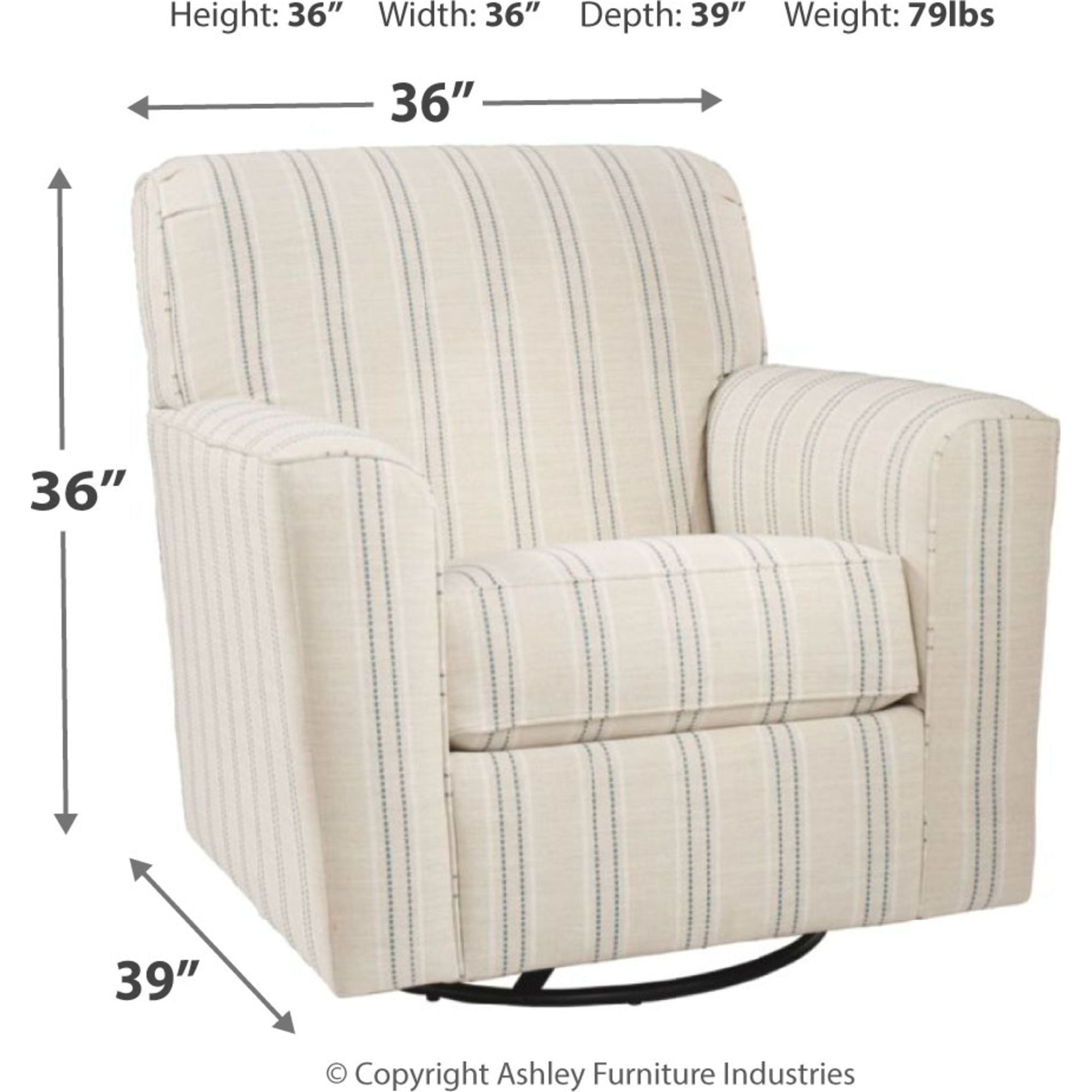 Chaise pivotante Alandari - Gris