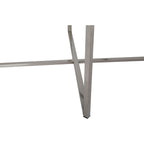 Table d'appoint croisée en verre