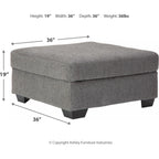 Pouf d'appoint surdimensionné Dalhart - Anthracite