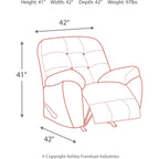 Fauteuil inclinable à bascule Accrington - Granit