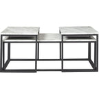 Lot de 3 tables Donnesta - Blanc