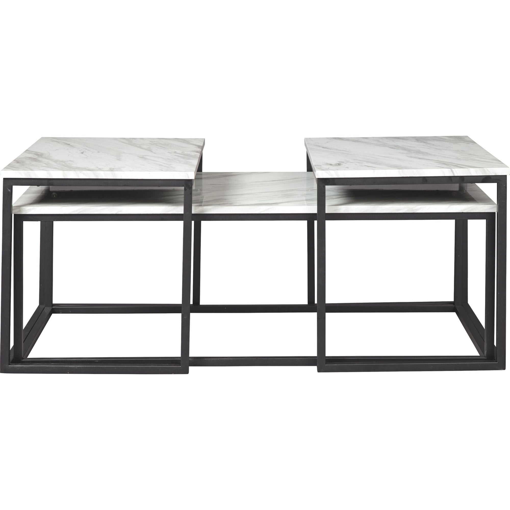 Lot de 3 tables Donnesta - Blanc