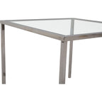 Table d'appoint croisée en verre