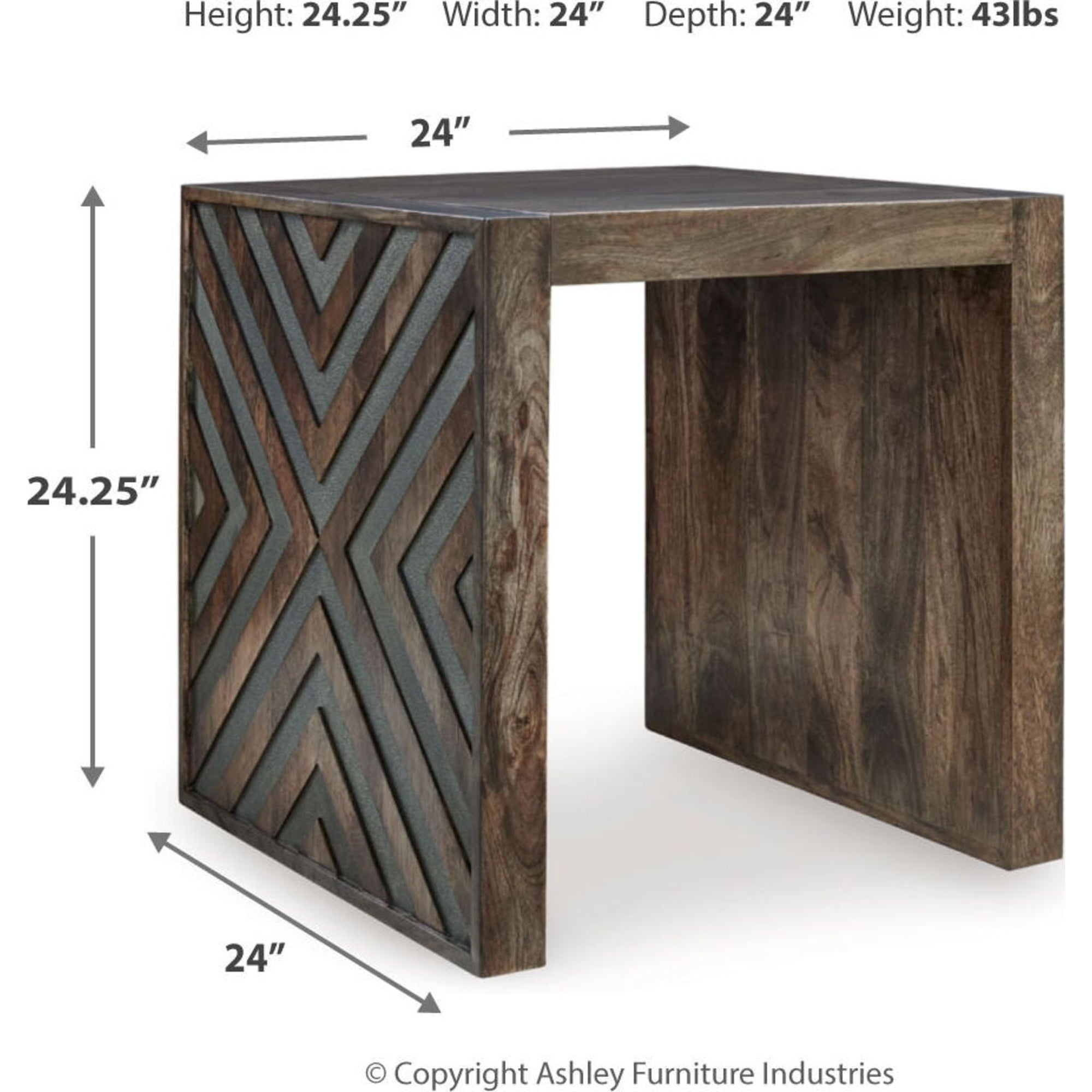 Table d'appoint Dreggan - Marron
