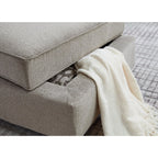 Pouf de rangement Claireah - Terre d'ombre