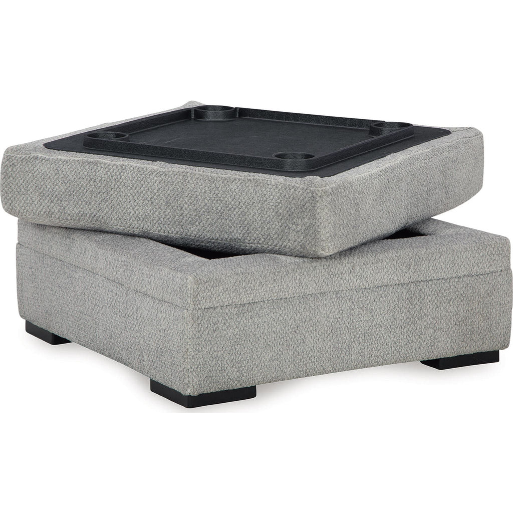 Pouf de rangement Casselbury - Ciment