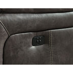 Causeuse inclinable électrique Dunwell avec console - Acier